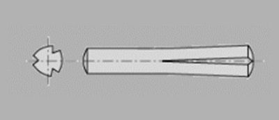 Prometall srl - SPINE CON INTAGLI CONICI A 1/2 LUNGHEZZA (KERB)