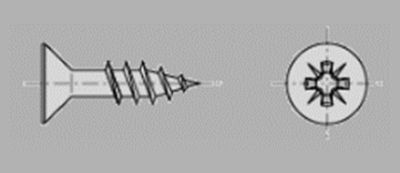 Prometall srl - VITI TRUCIOLARI TESTA PIANA SVASATA CON IMPRONTA POZI PARZIALE FILETTO