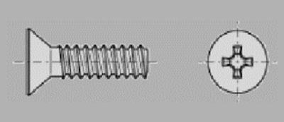 Prometall srl - VITI AUTOFILETTANTI TESTA PIANA SVASATA CON IMPRONTA PHILIPS S/PUNTA