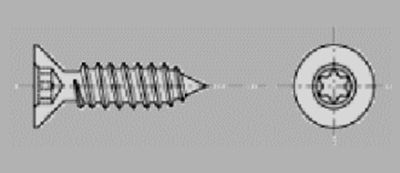 Prometal srl - VITI AUTOFILETTANTI TESTA PIANA SVASATA CON IMPRONTA TORX 