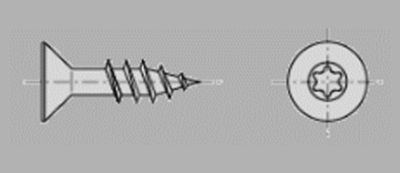 Prometall srl - VITI TRUCIOLARI TESTA PIANA SVASATA CON IMPRONTA TORX PARZIALE FILETTO