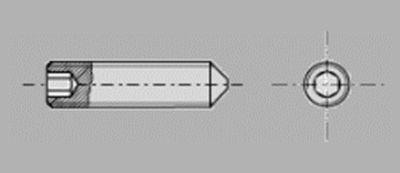 Prometall srl - GRANI PUNTA CONICA CON ESAGONO INCASSATO