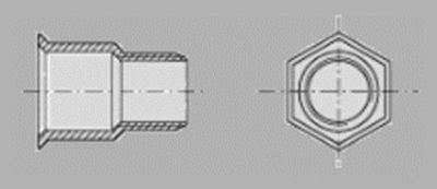 Prometall srl - INSERTI FILETTATI GAMBO PARZIALMENTE ESAGONALE TESTA RIDOTTA