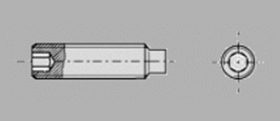 Prometall srl - GRANI PUNTA CILINDRICA CON ESAGONO INCASSATO