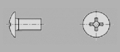 Prometall srl - VITI TESTA MEZZA TONDA CON IMPRONTA CROCE
