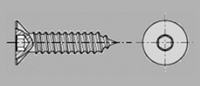 Prometall srl - VITI AUTOFILETTANTI TESTA PIANA SVASATA CON ESAGONO INCASSATO 