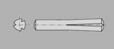 Prometall srl - SPINE CON INTAGLI CONICI A 1/2 LUNGHEZZA (KERB)