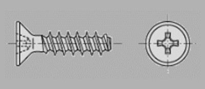 Prometall srl - VITI PER PLASTICA TESTA PIANA SVASATA CON IMPRONTA PHILIPS FILETTO A 30° S/PUNTA